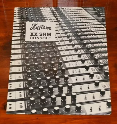 Vintage Kustom  XX SRM Mixing Console Advertising Sheet Paper • $14.99