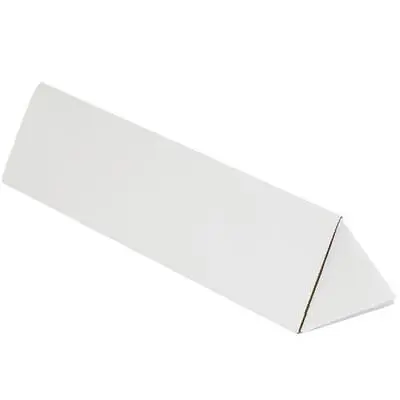 MyBoxSupply 2 X 18 1/4  White Triangle Mailing Tubes 50 Per Bundle • $89.99