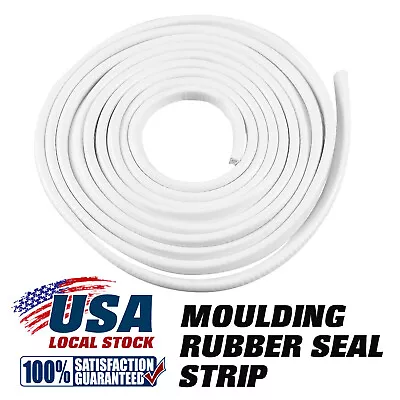 20FT Car Door Trim Edge Strip Lock Guard Moulding Rubber Seal Protector White • $10.99