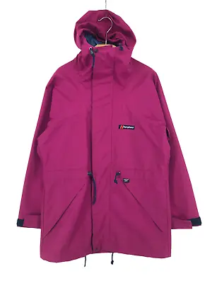 Vintage BERGHAUS Women Gore Tex Hooded Raincoat Jacket Coat Size L • $118.14