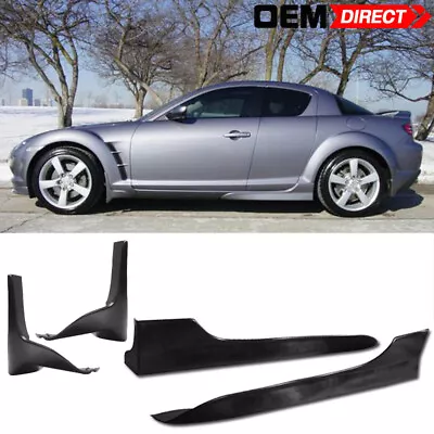 For 04-10 Mazda Rx8 Rx-8 OE Style PU Front Mud Flaps Splash Guards + Side Skirts • $186.99