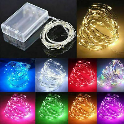 $4.99 • Buy Battery Operated LED Fairy String Lights Lamp Christmas Party Wedding Home Decor