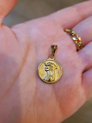 Cleopatra Pendant 18 Karat Gold Plated Jewellery Charm Luamaya • £24.99