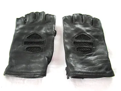 Harley Davidson Fingerless Leather Motorcycle Gloves. Womens Size S. USA. • $25