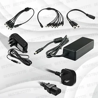 £3.10 • Buy Cctv Power Supply 12 Volt 2 / 4.16 / 5 Amp Power Splitter Cctv Camera Led Psu Uk