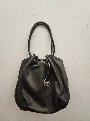 Michael Kors Ring Toteblack Leathergold Mk Logo Tassel Shoulder Bag. • $69.99