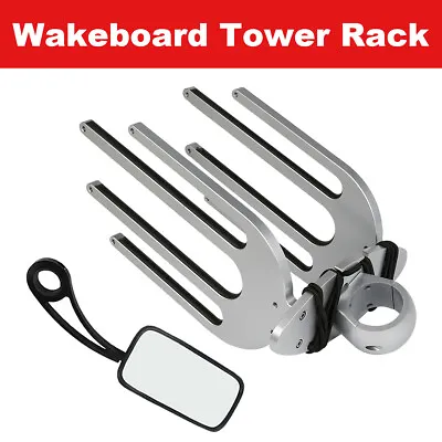 $134.99 • Buy Wakeboard Tower Rack Aluminum Surfboard Holder Rack + Tower Rearview Mirror Set