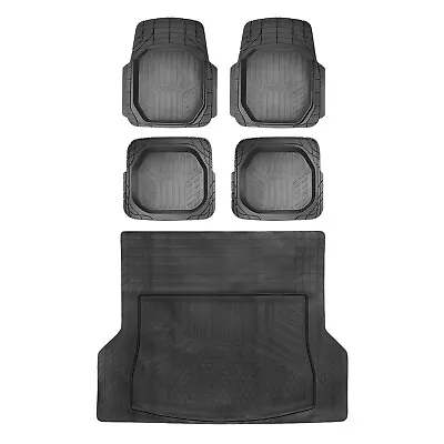 Trimmable 3D Floor Mats & Cargo Liner Waterproof For VW Rubber Black 5 Pcs • $84.90