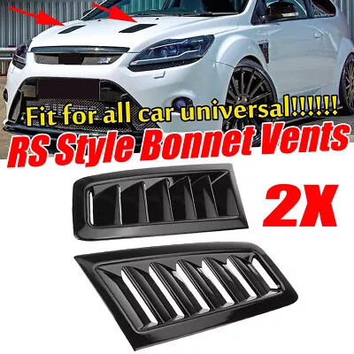 Gloss RS Style Hood Vent Scoop Air Flow Intake Louvers Cooling Bonnet Vent Cover • $28.69