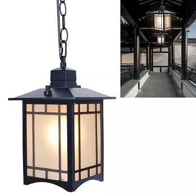 Outdoor Pendant Ceiling Light Fixture Hanging Lantern Exterior Porch Front Entry • $33