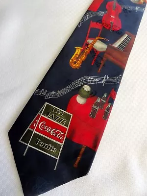 Coke Coca Cola Jazz Club Saxophone Silk Necktie • $8.99