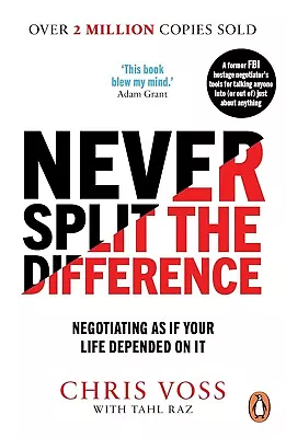 Never Split The Difference By Chris Voss Paperback Book FREE FAST SHIPPING AU • $28.45