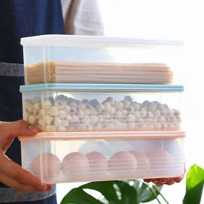 Spaghetti Noodle Pasta Container Box Dry Food Tall Durable Nuts Food Storage • $13.31