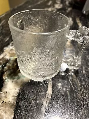 Vintage 1993 McDonald's Flintstones RocDonalds 3D Glass Mugs Cup • $15