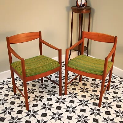 A Pair Of Mackintosh Mid Century Chairs Arm Chairs  Original Fabric Design 4004 • £275