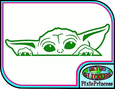 £3.05 • Buy Baby Yoda E Star Wars Jedi Wall Poster Art Vinyl Sticker Window Car Truck Decal