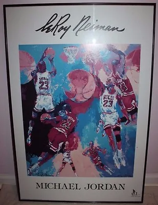 Rare Leroy Michael Jordan Chicago Bulls Framed Art • $499.99