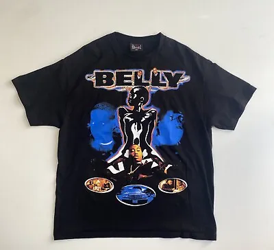 Belly Movie Tee DMX Nas T Shirt Hip Hop Rap Tee Vintage Graphic Double Sided XL • $249.99