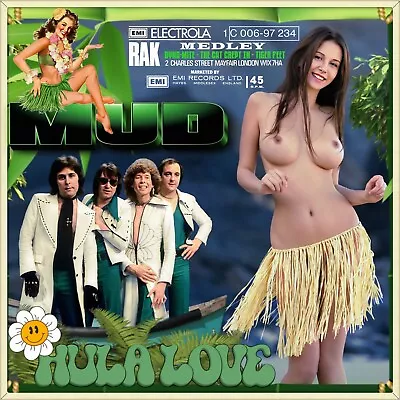 7  MUD Hula Love/Dyna-Mite/Tiger Feet/The Cat Crept RAK Glam Rock 1975 Like NEW! • £20.58