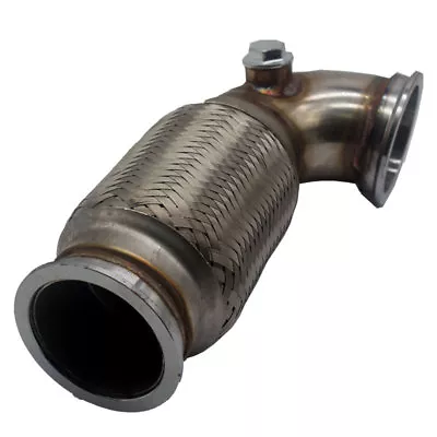 $84.99 • Buy 3  76mm V-Band Downpipe Low Profile 90 Deg & Flex Bellow Exhaust Pipe Stainless