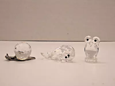 Lot Of Crystal Prism Miniature Figurines Whale Owl Snail • $24.95