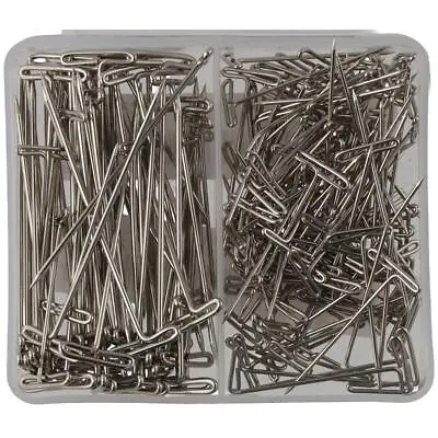 150pcs Stainless Steel T Pins 1&2 Inch Wig Heads  For Knitting Sewing • £5.70