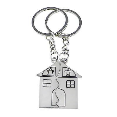 Pair Couples House Key Chain Gift Trinket Fit For Lovers Jewelry Key Ring Love • £3.98