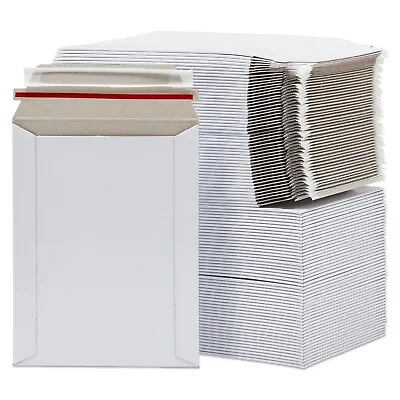 1-1000 6 X 8 White CD/DVD Self Seal Photo Ship Flat Cardboard Envelope Mailer • $5.99