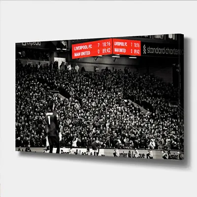 Liverpool 7-0 Man Utd 2023 Anfield Framed Canvas Picture Print • £47.93