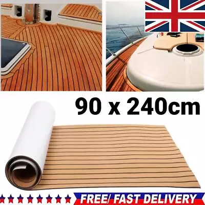 6mm EVA Foam Teak Marine Boat Sheet Flooring Mat Yacht Carpet Decking 240x90cm • £42.49