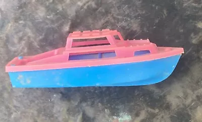 Vintage Plastic Pink Blue Toy Yacht Boat 5” • $11.99