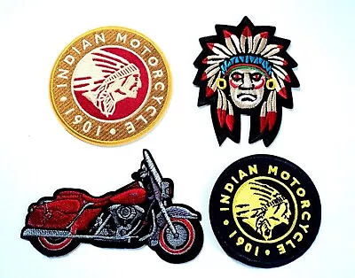 1x Motorcycle Patches Embroidered Cloth Badge Applique Iron Sew On Native Indian • $6.99