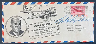 1947 New York USA Airmail Cover To Chicago Reynolds Douglas A26 Bombshell Signed • $119.99