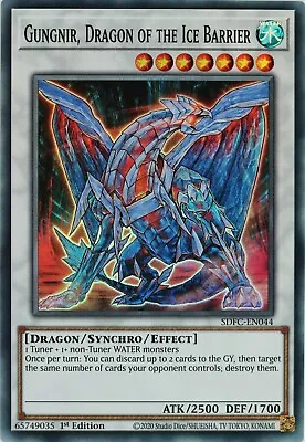 YuGiOh Gungnir Dragon Of The Ice Barrier SDFC-EN044 Super Rare 1st Ed. • £0.99