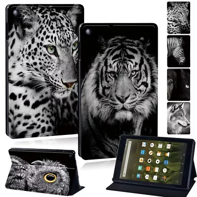 £7.43 • Buy Animal PU Leather Tablet Stand Cover Case For Amazon Fire 7/HD 8 10/HD 8 10 Plus
