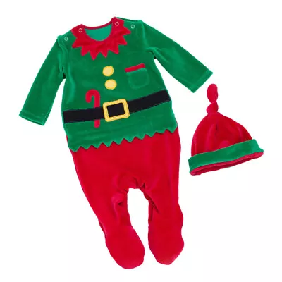 Holiday Baby Sleepsuit Baby Christmas Pajama Baby Christmas Santa Outfit • £16.82
