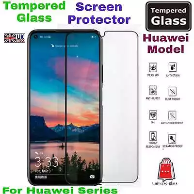 1X For Huawei P40 P20 P30 Pro Lite Protector Tempered Glass Screen Protector Lot • £2.99