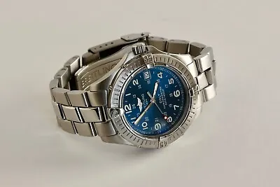 Breitling Colt A74350 Blue Dial Stainless Steel 38mm Case Date Quartz Watch • $1622