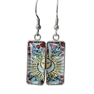 Luminary Dangle Earrings Sun & Moon Rising Tarot Earrings Celestial Mystical New • $12.99