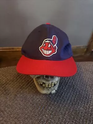 Vintage Cleveland Indians The G Cap Snapback Hat Baseball MLB Chief WAHOO NWOT • $49.99