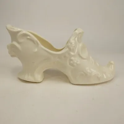 Vintage Porcelain Fancy Victorian Shoe Collectible Figurine 4.25  Long ADK0X • $9