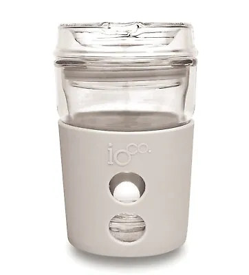 IOco 8oz Glass Coffee Cup Eco Reusable Barista Keep Your Mug Glass Lid - Latte • $36.95