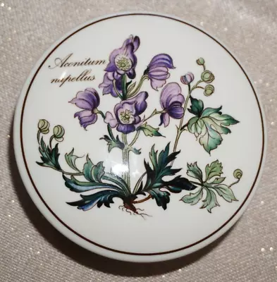 Villeroy & Boch Botanica Aconitum Napellus 4  Candy Trinket Box Porcelain Purple • $17.99