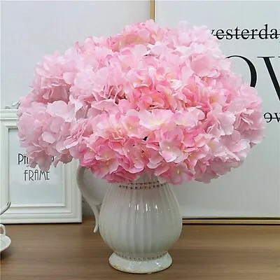 Large 6 Heads Artificial Flower Bunch Silk Hydrangea Wedding Bouquet Gift Decor • $23.97