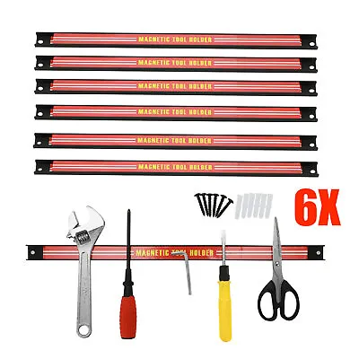 £24.99 • Buy 6x18  Heavy Duty Magnetic Tool Bar Storage Holder Rack Garage Wall Holder Strips