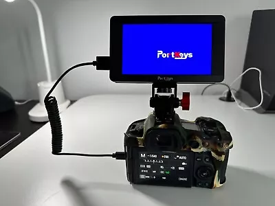 Portkeys LH5 Monitor. 5 Inch 4K Display With 2 Batteries + Charger HDMI Cable • £75