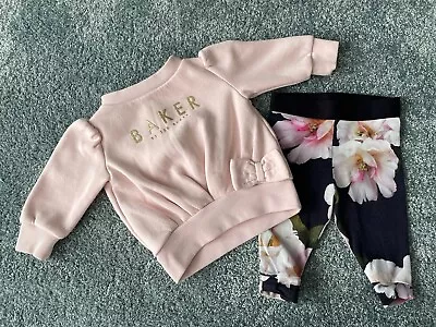 Ted Baker Baby Girl Jumper & Leggings Outfit Set - 3-6 Months/68 Cm • £9.90