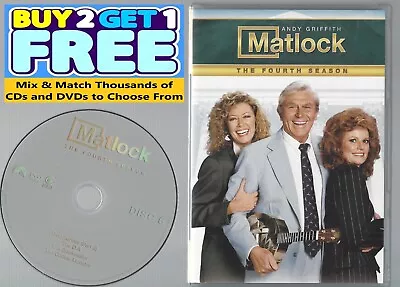 Matlock (DVD) Replacement Disc Fourth Season 4 Disc 6 Single Disc Only • $3.99