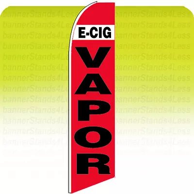 E-CIG VAPOR Feather Swooper 11.5' Flag Flutter Tall Banner Sign - Rb • $14.75