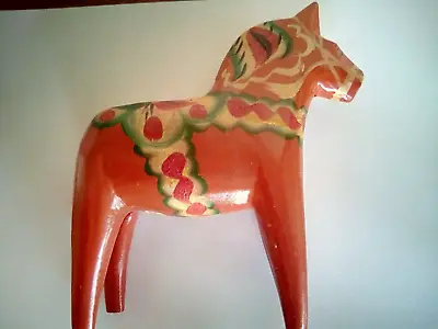 Nils Olsson Dala Horse Vintage Painted Wooden Swedish • £45